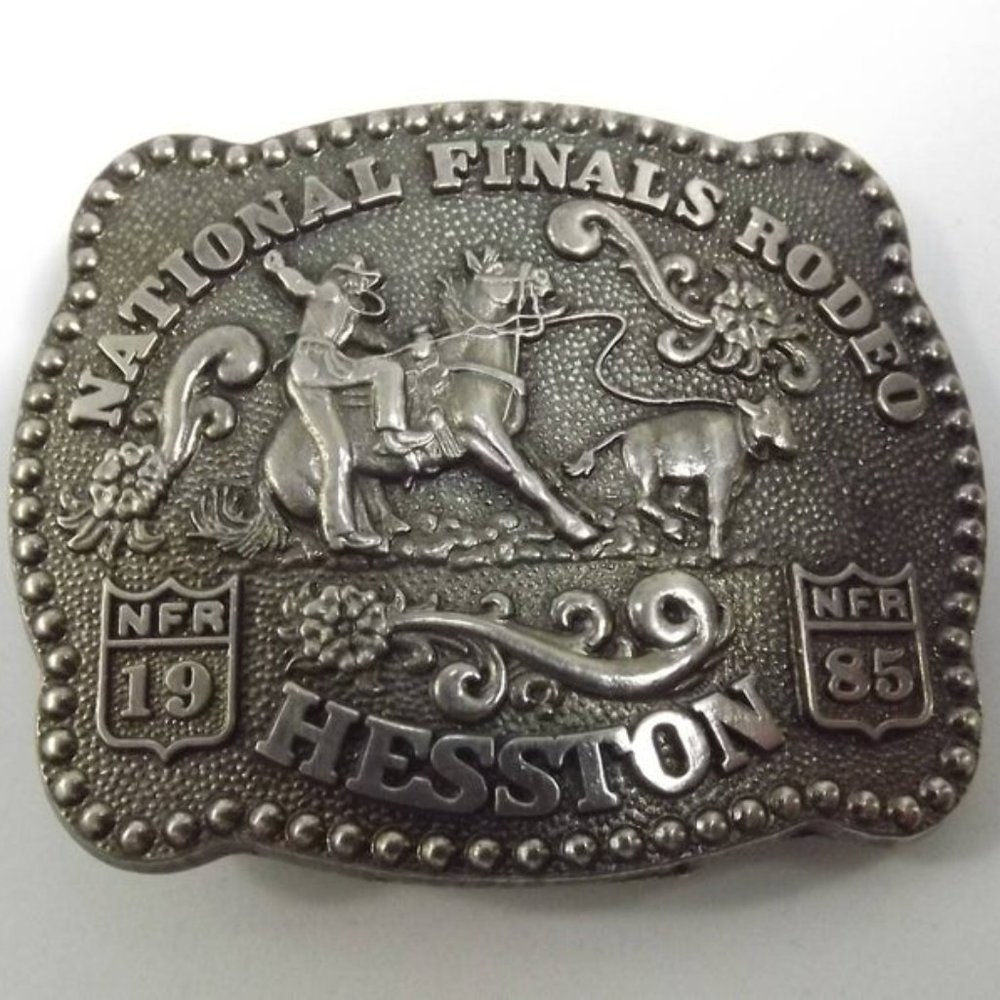 Hesston National Finals Rodeo Child's Buckle 1985